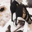 Sexy Black Evening Party Pierced Pumps 2020 Lace 10 cm Stiletto Heels Pointed Toe Pumps