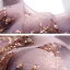 Fashion Purple Glitter Prom Dresses 2020 A-Line / Princess Scoop Neck Sequins Pearl Rhinestone Lace Flower Sleeveless Backless Sweep Train