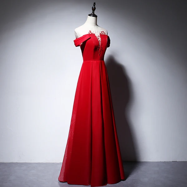 Elegant Black Evening Dresses 2020 A-Line / Princess Scoop Neck Beading Short Sleeve Backless Floor-Length / Long Formal Dresses