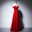 Elegant Black Evening Dresses  2020 A-Line / Princess Scoop Neck Beading Short Sleeve Backless Floor-Length / Long Formal Dresses