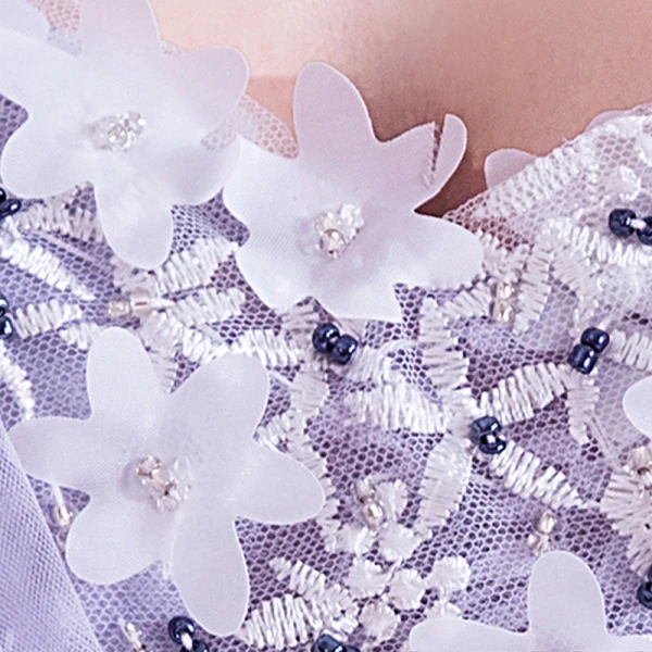 Charming Purple Evening Dresses 2020 A-Line / Princess Spaghetti Straps Beading Rhinestone Appliques Lace Flower Sleeveless Backless Floor-Length / Long Formal Dresses