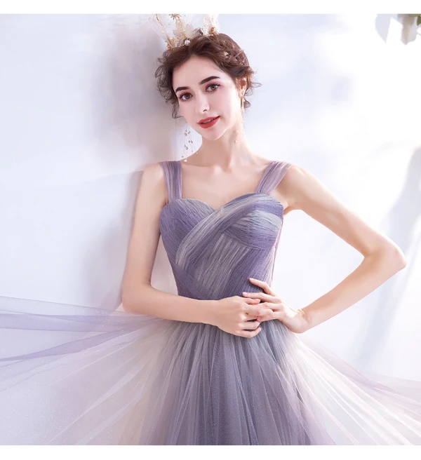 Classy Lavender Prom Dresses 2020 A-Line / Princess Square Neckline Sleeveless Backless Floor-Length / Long Formal Dresses
