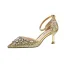 Błyszczące Srebrny Cekiny Wieczorowe Wysokie Obcasy 2020 Rhinestone 6 cm Szpilki Szpiczaste Buty Damskie