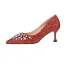 Glitter Goud Avond Pumps 2020 Rhinestone Pailletten 6 cm Naaldhakken / Stiletto Spitse Neus Pumps