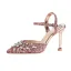 Glittrande Silver Afton Högklackade 2020 Rhinestone Paljetter Ankelband 9 cm Stilettklackar Spetsiga Damskor