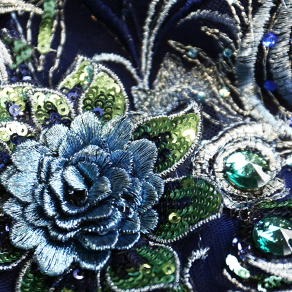 Vintage / Retro Royal Blue Prom Dresses 2020 A-Line / Princess High Neck Sequins Rhinestone Lace Flower Sleeveless Backless Floor-Length / Long Formal Dresses