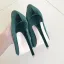 Schöne Dunkelgrün Freizeit Damenschuhe 2020 Wildleder 12 cm Stilettos Spitzschuh Pumps