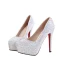 Sparkly Sølv Brudesko 2018 Rhinestone 14 cm Stiletthæler Platform Rund Tå Bryllup Pumps