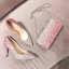Scintillantes Dégradé de couleur Rougissant Rose Promo Escarpins 2018 Paillettes Cuir 8 cm Talons Aiguilles Escarpins
