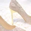 Scintillantes Doré Chaussure De Mariée 2018 Paillettes 10 cm Talons Aiguilles À Bout Pointu Mariage Escarpins