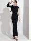 Fashion Black Jumpsuit Evening Dresses  2021 Scoop Neck Backless Formal Dresses