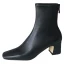 Piękne Kość Słoniowa Przypadkowy Buty Damskie 2020 Skórzany 5 cm Grubym Obcasie Kwadratowe Boots