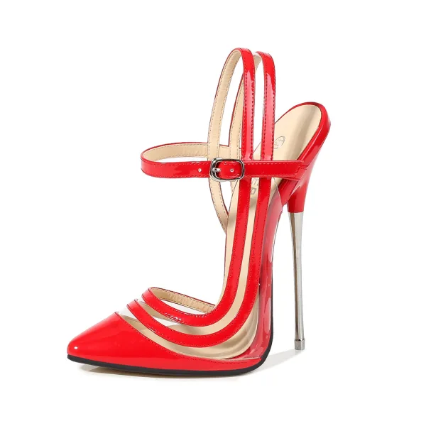 Sexy Candy Pink Rave Club Womens Sandals 2020 15 cm Stiletto Heels Pointed Toe Heels