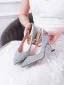Scintillantes Or Rose Paillettes Chaussure De Mariée 2020 8 cm Talons Aiguilles À Bout Pointu Mariage Escarpins