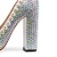 Charmant Multi-Kleuren Rhinestone Bruidsschoenen 2020 Leer 10 cm Dikke Hak Spitse Neus Huwelijk Pumps