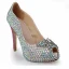 Fashion Multi-Colors Evening Party Womens Shoes 2020 Leather Rhinestone Butterfly 12 cm Stiletto Heels Open / Peep Toe High Heels