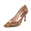 Traditional Fancy Red Evening Party Pumps 2020 Rivet Rhinestone 9 cm Stiletto Heels Pointed Toe Pumps