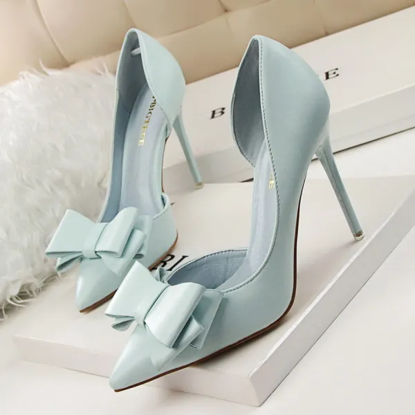 Heerlijk Candy Roze Afspraak Damesschoenen 2020 Strik 10 cm Naaldhakken / Stiletto Spitse Neus Hoge Hakken