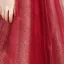 Scintillantes Bordeaux Glitter Robe De Soirée 2020 Princesse De l'épaule Manches Courtes Dos Nu Longue Robe De Ceremonie