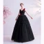 Chic Noire Volants Robe De Bal 2020 Princesse Bretelles Spaghetti Appliques Sans Manches Dos Nu Longue Robe De Ceremonie