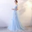 Élégant Perle Rose Robe De Soirée 2018 Princesse Appliques Perlage Paillettes V-Cou Noeud Dos Nu Sans Manches Longue Robe De Ceremonie