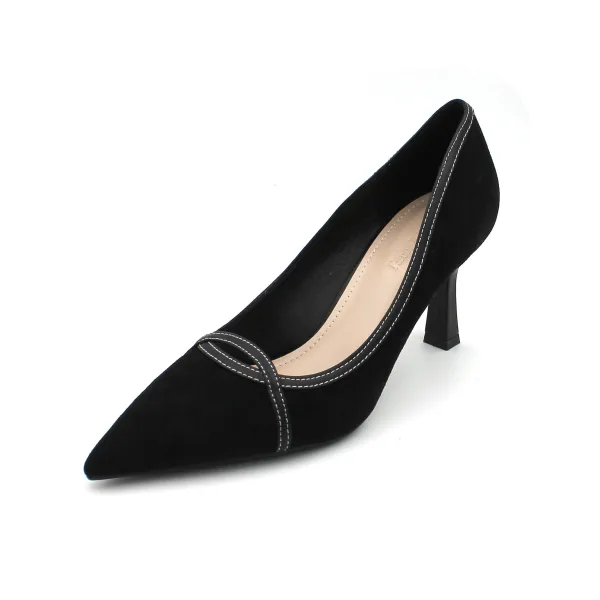 Modest / Simple Green Casual Pumps 2020 Suede 7 cm Stiletto Heels Pointed Toe Pumps