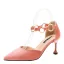 Fashion Black Prom Womens Shoes 2020 Suede Ankle Strap 7 cm Stiletto Heels Pointed Toe Heels