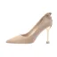 Fashion Beige Evening Party Pumps 2020 Bow 9 cm Stiletto Heels Pointed Toe Pumps