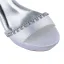 Sexy White Satin Prom Latin Dance Shoes 2021 Pearl Ankle Strap 10 cm Open / Peep Toe Womens Sandals High Heels