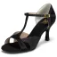 Vintage / Retro Red Prom Latin Dance Shoes 2021 7 cm Stiletto Heels T-Strap Open / Peep Toe Womens Sandals High Heels