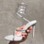 Charming Amazing / Unique Blushing Pink Rave Club Leather Womens Sandals 2020 Rhinestone 10 cm Stiletto Heels Open / Peep Toe Sandals