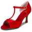 Chic / Beautiful White Prom Latin Dance Shoes 2021 T-Strap 7 cm Stiletto Heels Pointed Toe Womens Sandals High Heels