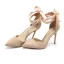 Stijlvolle Zwarte Avond Leer Sandalen Dames 2020 Suede Enkelband Strik 10 cm Naaldhakken / Stiletto Spitse Neus Sandalen