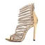 Sexy Gold Evening Party Womens Sandals 2020 Rhinestone 11 cm Stiletto Heels Open / Peep Toe Sandals