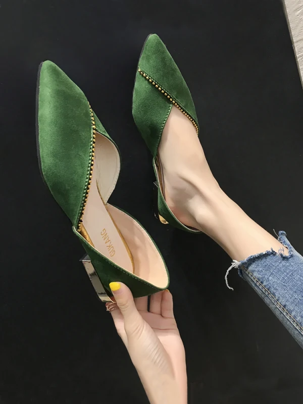 Modest / Simple Black Casual Suede Flat Womens Shoes 2020 Pointed Toe