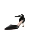 Simple Noire Désinvolte Daim Chaussures Femmes 2020 Bride Cheville 6 cm Talons Aiguilles À Bout Pointu Talons