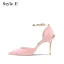 Fashion Nude Evening Party Womens Shoes 2020 Bow Ankle Strap 8 cm Stiletto Heels Pointed Toe Heels