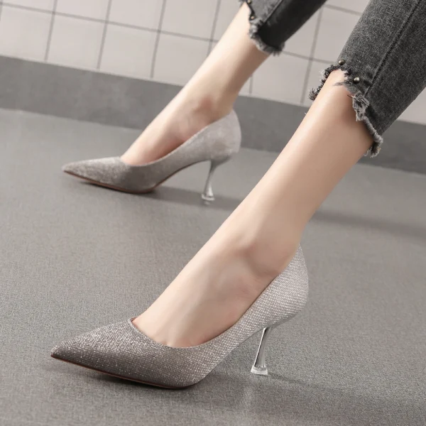 Schön Farbverlauf Rosa Brautschuhe 2020 Pailletten 7 cm Stilettos Spitzschuh Hochzeit Pumps