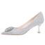 Błyszczące Srebrny Rhinestone Buty Ślubne 2020 Cekinami Cekiny 8 cm Szpilki Szpiczaste Ślub Czółenka
