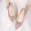 Bling Bling Gold Crystal Wedding Shoes 2020 Rhinestone 8 cm Stiletto Heels Pointed Toe Wedding Pumps
