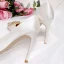 Charmant Ivory / Creme Brautschuhe 2020 Kristall Strass 10 cm Stilettos Spitzschuh Hochzeit Pumps