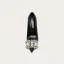 Scintillantes Noire Soirée Paillettes Faux Diamant Escarpins 2021 Cuir 10 cm Talons Aiguilles À Bout Pointu Escarpins Talons Hauts