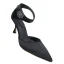 Chic / Beautiful Black Casual Womens Shoes 2020 Leather Satin Rhinestone Ankle Strap 7 cm Stiletto Heels Pointed Toe High Heels