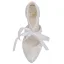 Elegant Ivory Satin Lace Wedding Shoes 2021 Bow 8 cm Stiletto Heels Pointed Toe Wedding High Heels