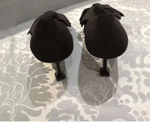 Chic / Belle Noire Désinvolte Noeud Escarpins 2020 5 cm Talons Aiguilles À Bout Pointu Escarpins
