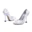 Elegante Ivoor Multi-Kleuren Rhinestone Bruidsschoenen 2020 Appliques Kant Bloem 9 cm Naaldhakken / Stiletto Spitse Neus Huwelijk Pumps