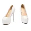 Fashion Ivory Wedding Shoes 2020 Rhinestone Lace Flower 14 cm Stiletto Heels Round Toe Wedding Pumps