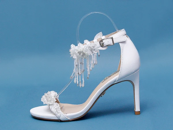 Amazing / Unique Ivory Wedding Wedding Shoes 2020 Beading Tassel Pearl Rhinestone Appliques 9 cm Stiletto Heels Open / Peep Toe Heels