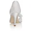 Charmig Elfenben Satin Brudskor 2021 Spets Blomma Appliqués 8 cm Stilettklackar Peep Toe Bröllop Sandaler Högklackade