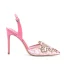 Sjarmerende Elfenben Krystall Brudesko 2020 Lær Rhinestone 10 cm Stiletthæler Spisse